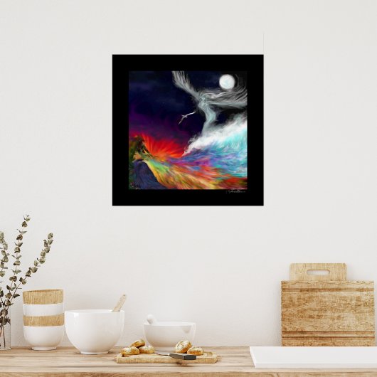 Symbolische stromen - kleuren van de verbeelding:  poster (Keuken)