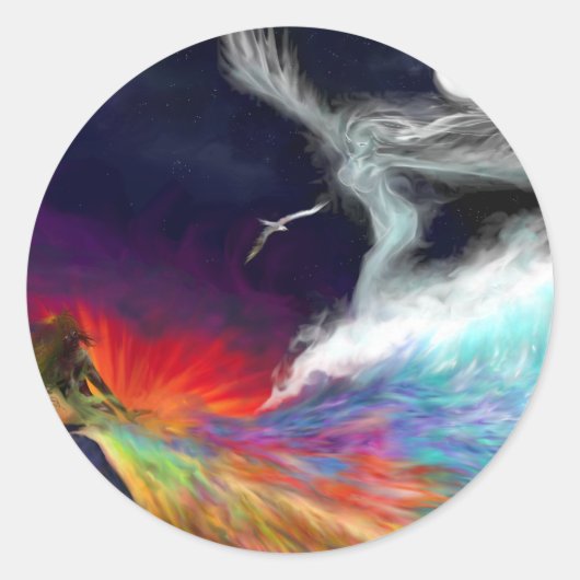 Symbolische stromen Sticker (Voorkant)