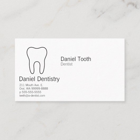 Symbolische tand afsprakenkaartje (Voorkant)