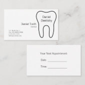 Symbolische tand afsprakenkaartje (Voorkant / Achterkant)