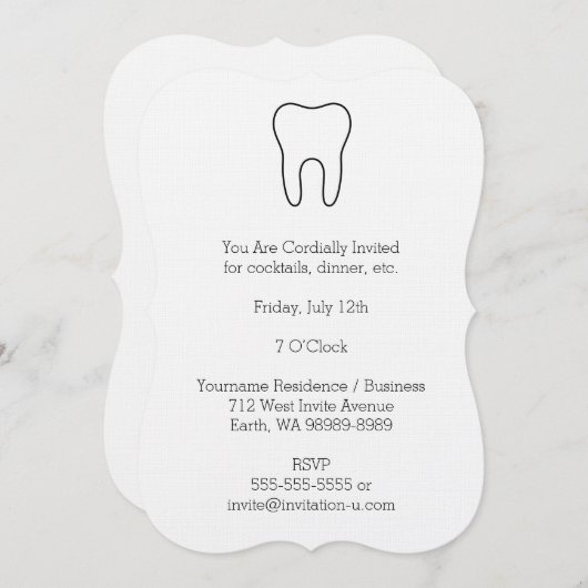 Symbolische tand kaart (Voorkant / Achterkant)