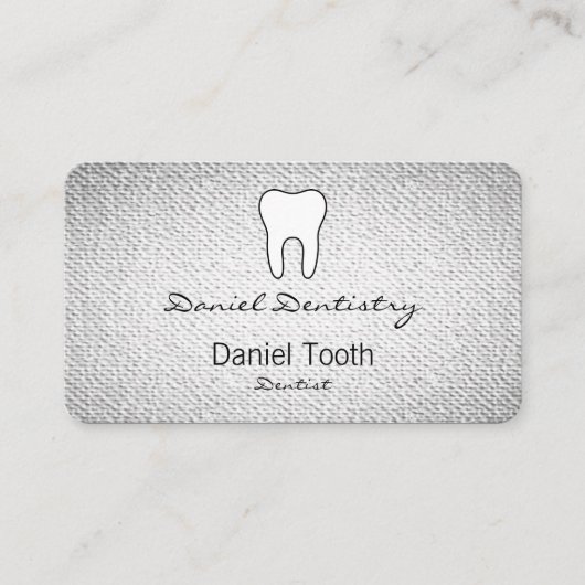 Symbolische tand visitekaartje (Voorkant)