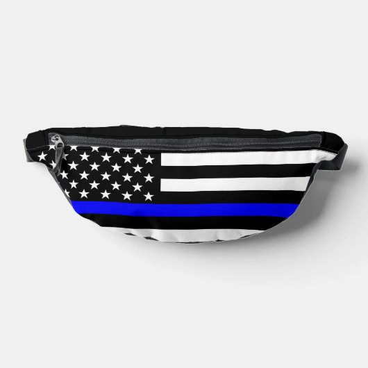 Symbolische Thin Blue Line American Flag afbeeldin Heuptasje (Liggend)