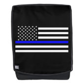 Symbolische Thin Blue Line American Flag afbeeldin Rugtassen (Voorkant)