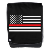 Symbolische Thin Red Line American Flag afbeelding Rugtassen (Voorkant)