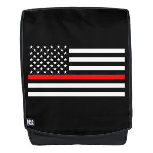 Symbolische Thin Red Line American Flag afbeelding Rugtassen