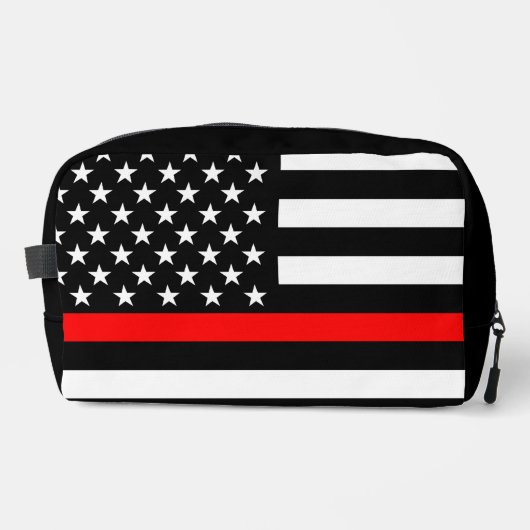 Symbolische Thin Red Line American Flag afbeelding Toilettasje (Voorkant)