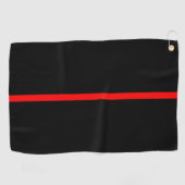 Symbolische Thin Red Line grafische brandweermanne Golfhanddoek (Horizontaal)