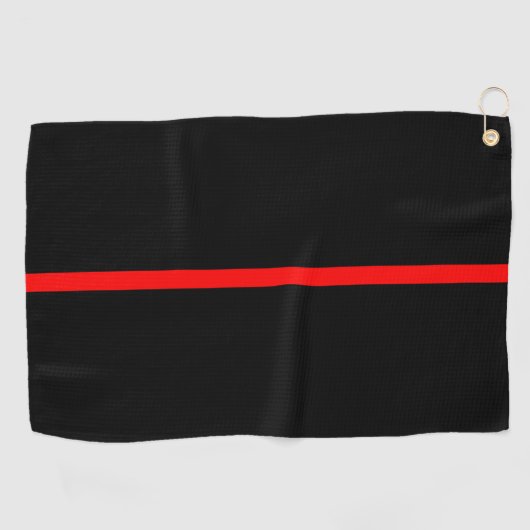 Symbolische Thin Red Line grafische brandweermanne Golfhanddoek (Horizontaal)