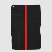 Symbolische Thin Red Line grafische brandweermanne Golfhanddoek (Voorkant)