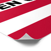 Symbolische vlag van Bikini Atoll Marshall Islande Poster (Hoek)