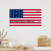 Symbolische vlag van Bikini Atoll Marshall Islande Poster (Keuken)