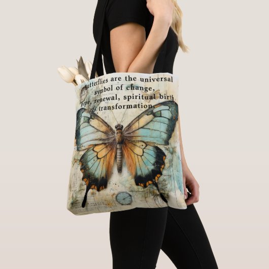 Symbolische woorden over vlinders tote bag (Dichtbij)