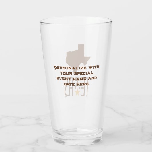 Symbols of Texas, State of Texas, brown Glas (Achterkant)