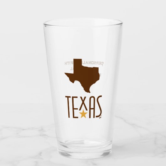 Symbols of Texas, State of Texas, brown Glas (Voorkant)