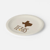Symbols of Texas, State of Texas, brown Papieren Bordje (Gekanteld)
