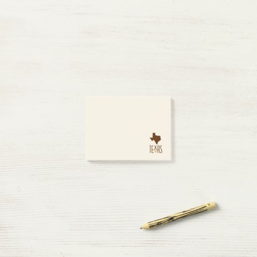 Symbols of Texas, State of Texas, brown Post-it® Notes (Op bureau)