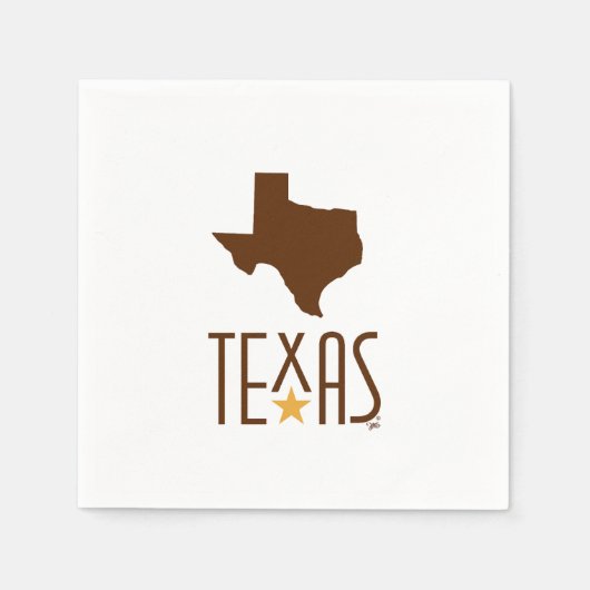 Symbols of Texas, State of Texas, brown Servet (Voorkant)