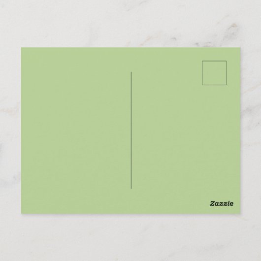 Symbool 2024 Nieuwjaar, groene houten draak Briefkaart (Achterkant)