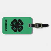 Symbool: 4-H Club Bagagelabel (Voorkant horizontaal)