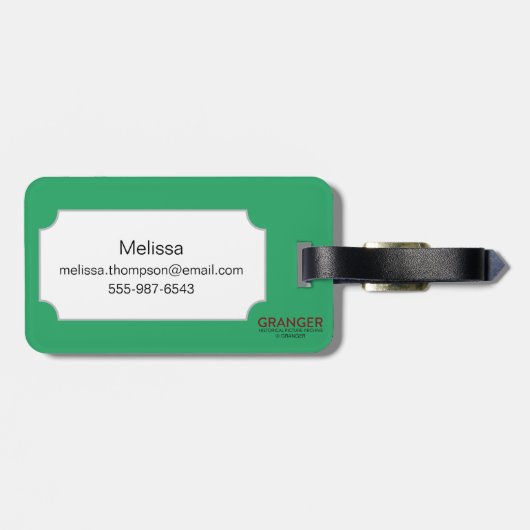 Symbool: 4-H Club Bagagelabel (Achterkant horizontaal)