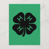 Symbool: 4-H Club Briefkaart (Voorkant)
