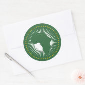 Symbool Afrikaanse Unie Ronde Sticker (Envelop)