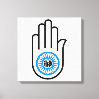 Symbool Ahimsa Hindoeïstisch Boeddhistisch Jainsme Canvas Afdruk