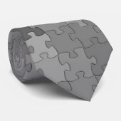 Symbool Autism Awareness Symbool Puzzle Piecks Gre Stropdas (Opgerold)