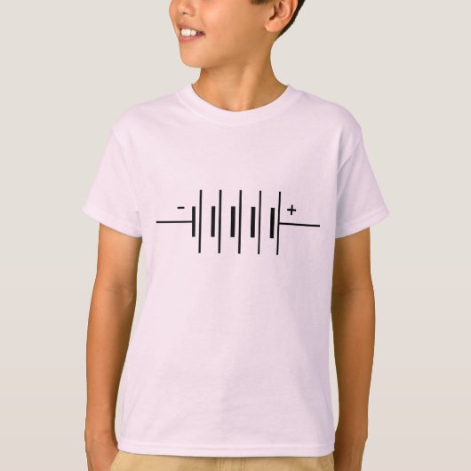 Symbool Batterijen T-shirt (Voorkant)