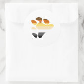 Symbool beer ronde sticker (Tas)