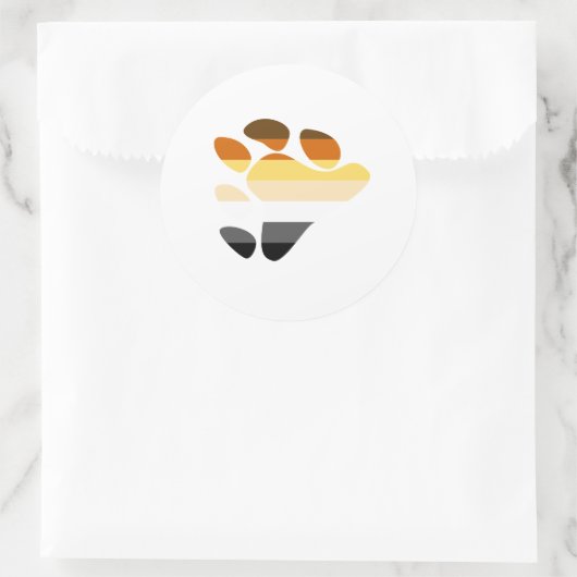 Symbool beer ronde sticker (Tas)