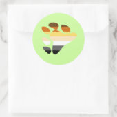 Symbool beer ronde sticker (Tas)