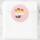 Symbool beer ronde sticker (Tas)