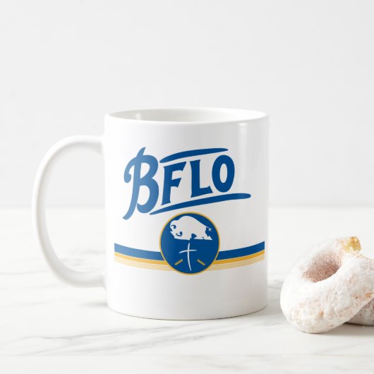 Symbool Bflo  Satire Koffiemok (Met donut)