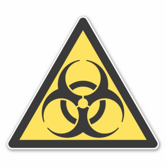 Symbool Bio Hazard Sticker (Voorkant)