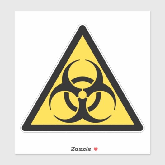 Symbool Bio Hazard Sticker (Vel)
