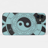 Symbool blauw en zwart Yin Yang Case-Mate iPhone Case (Achterkant (horizontaal))