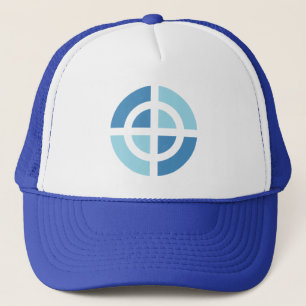 Symbool blauw kruis trucker pet