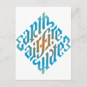 Symbool blauw lichtminati briefkaart (Voorkant)