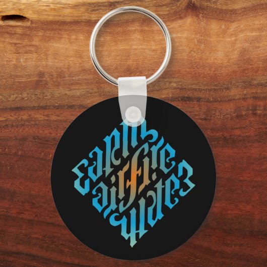 Symbool blauw lichtminati sleutelhanger (Voorkant)