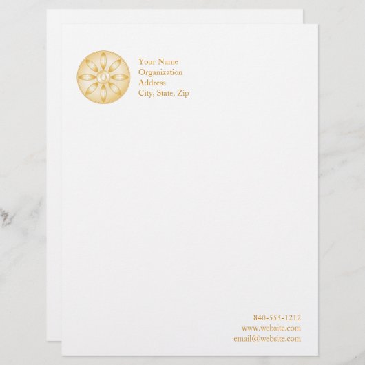 symbool boeddhisme gepersonaliseerd briefhoofd (Voorkant / Achterkant)