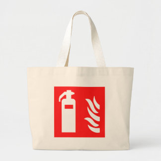 Symbool brandblusapparaat grote tote bag