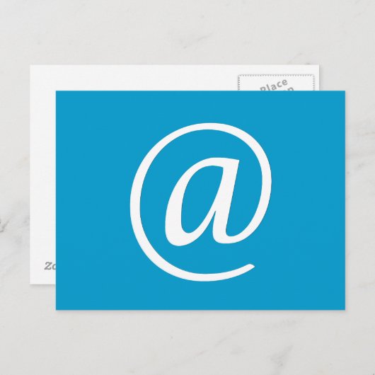 @ Symbool Briefkaart - blauw (Voorkant / Achterkant)