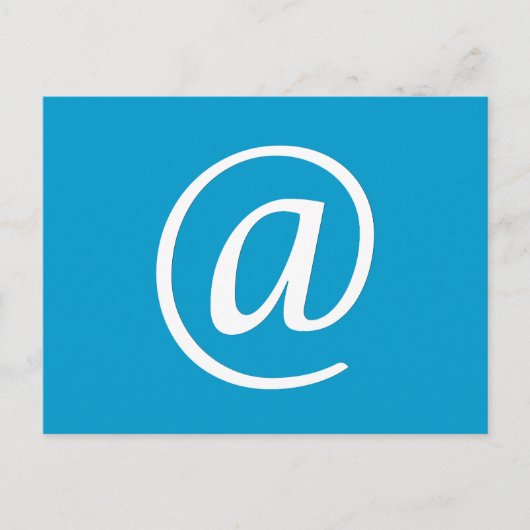 @ Symbool Briefkaart - blauw (Voorkant)