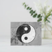 Symbool-Briefkaart met verdringing Yin Yang Briefkaart (Staand voorkant)
