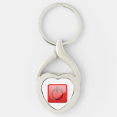 Symbool Button afsluiten Sleutelhanger (Voorkant)