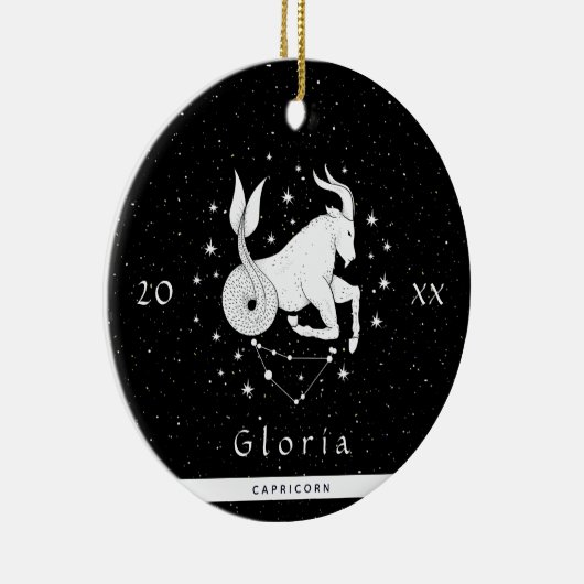 Symbool Capricorn Zodiac Sign Horoscope Keramisch Ornament (Rechts)