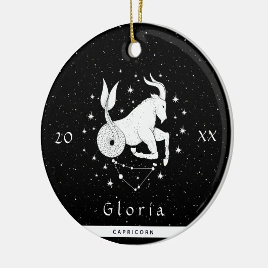 Symbool Capricorn Zodiac Sign Horoscope Keramisch Ornament (Links)