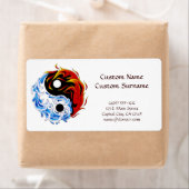 Symbool cartoon tattoo: watervuur Yin Yang Etiket (Insitu)